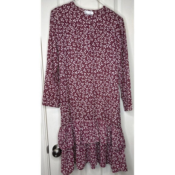 Carriage Court Dresses & Skirts - Vtg Carriage Court Floral sheer cottage‎ Core Prairie Sz Small Ruffle